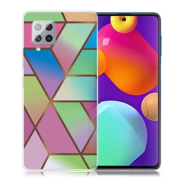 Marble design Samsung Galaxy M62 / Samsung Galaxy F62 kotelot - Ruusu / Vihreä Ja Siniset Gradientit Multicolor