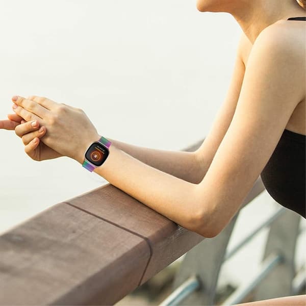 Fitbit Sense / Versa 3 milanesisk klokkerem i rustfritt stål - Fargerik Multicolor