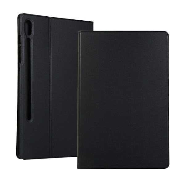 Shockproof Vegan Leather Shockproof Folio Stand Tablet Case Cover Protector Lenovo Tab P12 Pro - Black Black