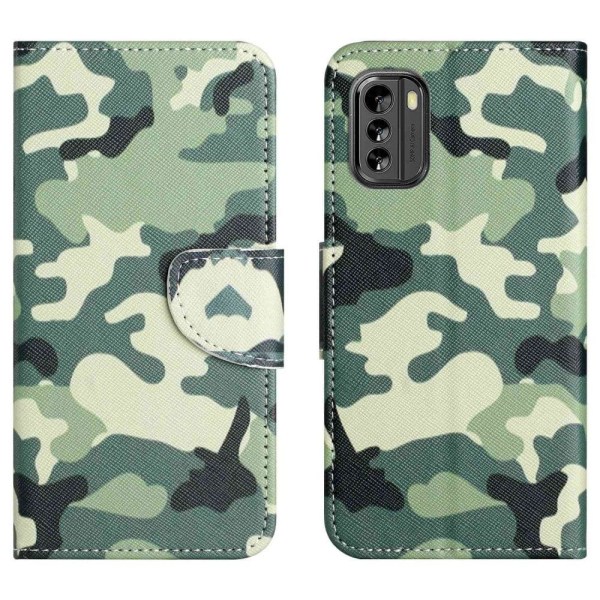 Wonderland Nokia G60 Flip Etui - Camouflage Green