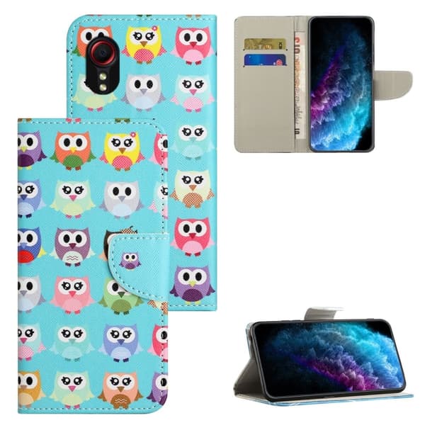 Wonderland Samsung Galaxy Xcover 7 fodral -Ugglor Blå