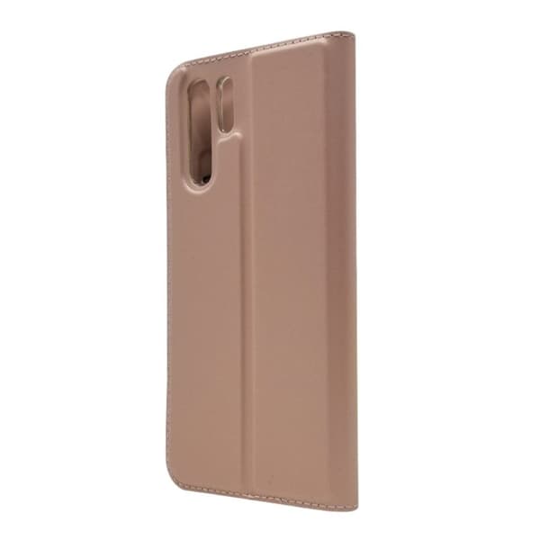 Huawei P30 Pro plånboksfodral i läder med magnetstängning - rosa guld multifärg
