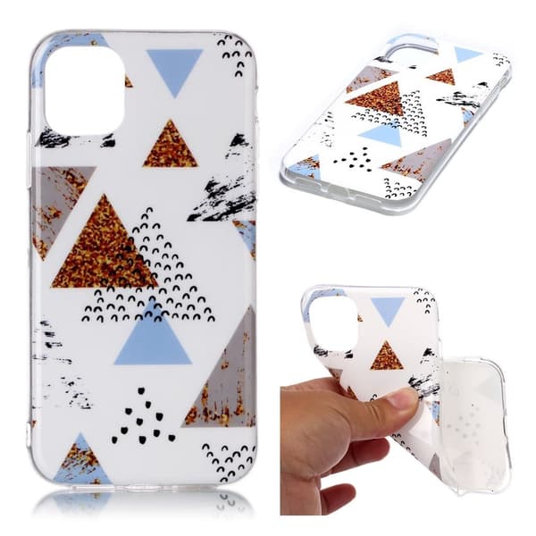 Marmormotiv iPhone 11 Pro skal - Marmor Med Triangelmönster multifärg