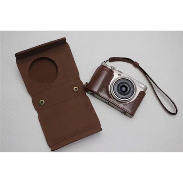 Fuji XF10 kameraetui i kunstlæder - Kaffe Brown
