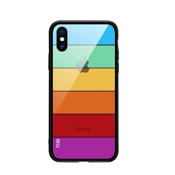 NXE iPhone Xs Max hybrid etui med stribemønster - Style D Multicolor