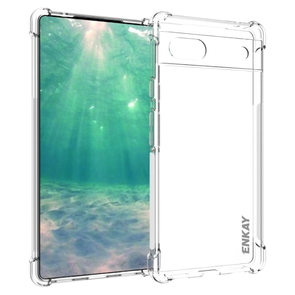 ENKAY genomskinligt droppsäkert fodral för Google Pixel 6a Transparent