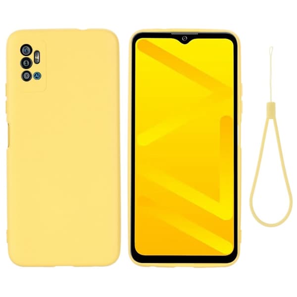 Matt flytende silikondeksel for ZTE Blade A71 - Gul Yellow
