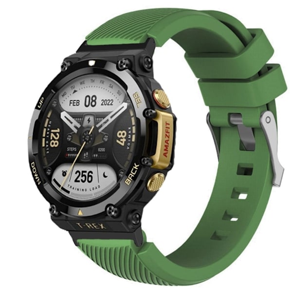 Amazfit T-Rex 2 twill design silikoni ranneke - Armeijan Vihreä Green
