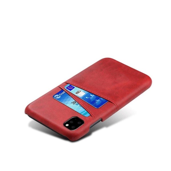 Dual Card etui til iPhone 11 Pro Max - Rød Red