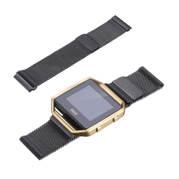Fitbit Blaze metallænke i rustfrit stål - Sort Black