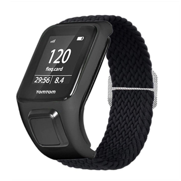 Elastiskt vävt klockarmband för TomTom-klocka - Svart Svart