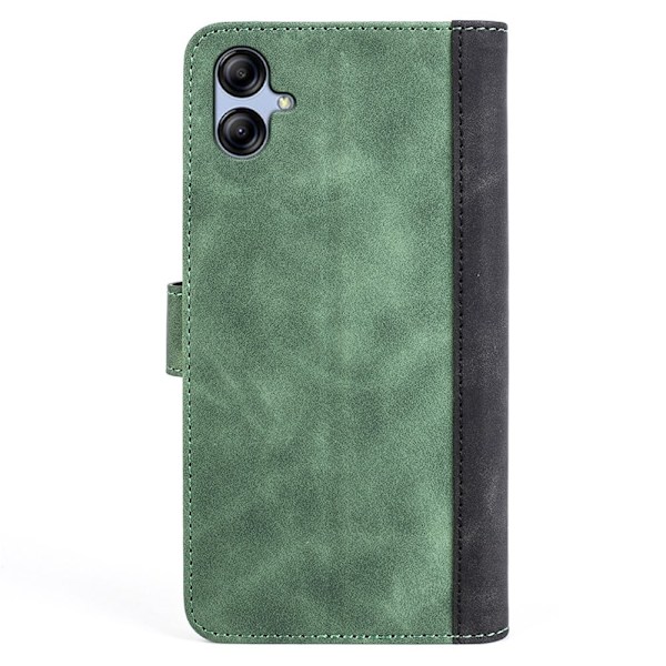 Kaksivärinen nahkainen läppäkotelo Samsung Galaxy A04e - Vihreä Green