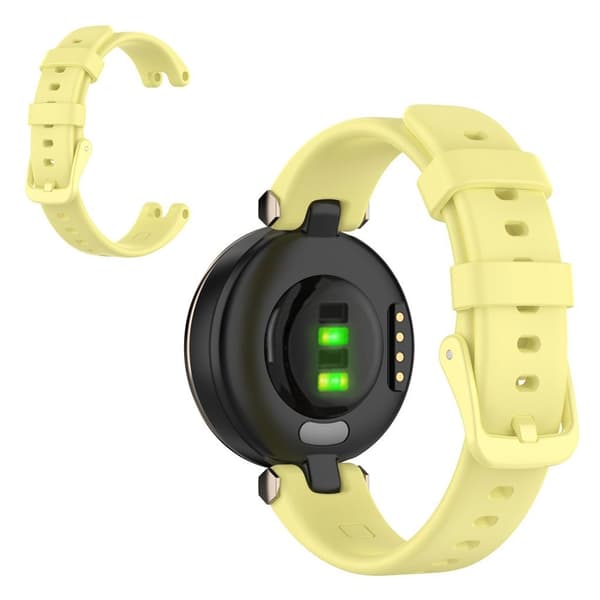 Silicone solid color watch band for Garmin Lily - Yellow Gul