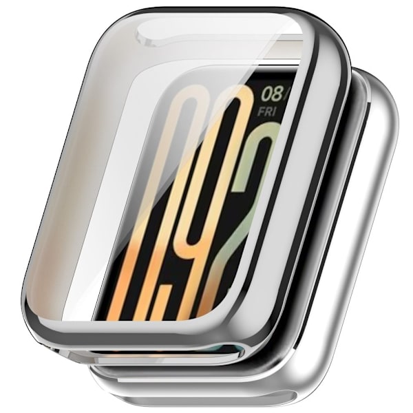 Xiaomi Smart Band 9 Pro klockfodral Allround flexibelt galvaniserat skyddsfodral - Silver Silvergrå