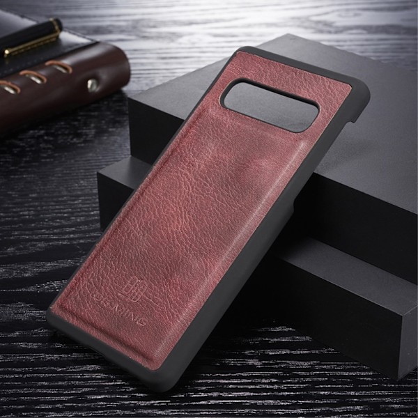 DG.MING Samsung Galaxy S10 2-i-1 split læderetui - Rød Red