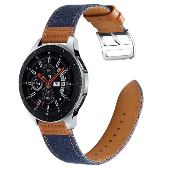 Samsung Galaxy Watch 3 (45mm) jeans klæde rem - brun / mørkeblå Brown