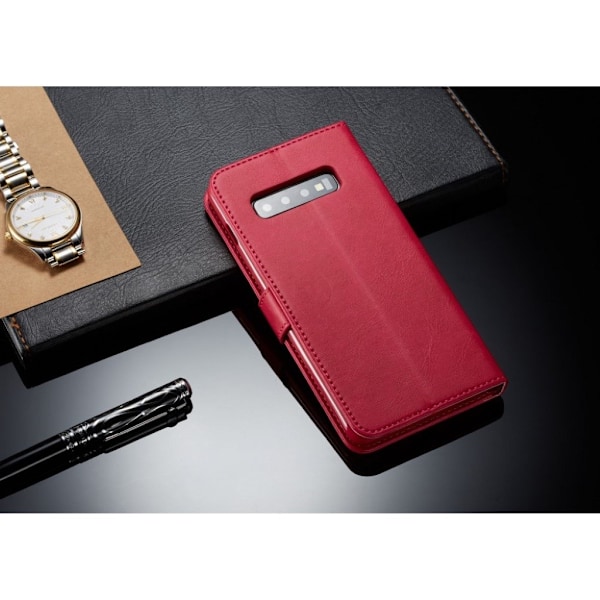 LC.IMEEKE Samsung Galaxy S10 Plus Flip kotelot - Ruusu Red