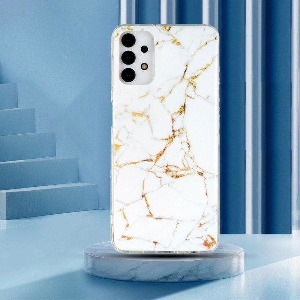 Marble Samsung Galaxy A13 4G Suojakotelo - Valkoinen White