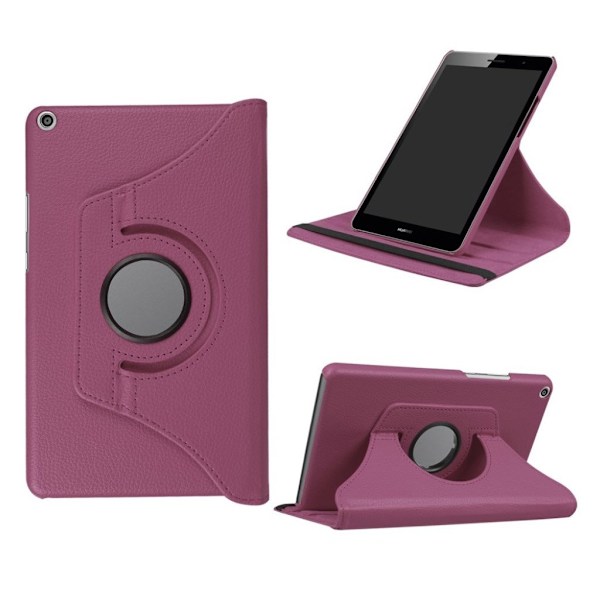 Huawei MediaPad T3 8.0 Etui med 360 grader roterende stand - Lilla Purple