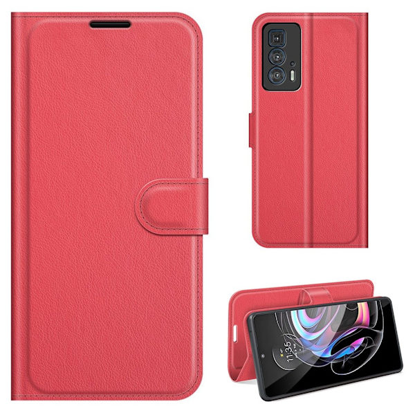 Classic Motorola Edge 20 Pro Flippetui - Rød Red