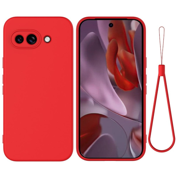 Matte Liquid Google Pixel 9a silikone cover - Rød Red