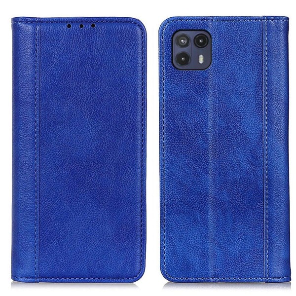 Aito nahkakotelo magneettisuljuksella Motorola Moto G50 5G - Sininen Blue