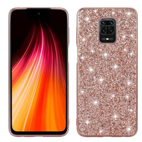 Glitter Xiaomi Redmi Note 9 Pro Max / 9 Pro / 9s Suojakotelo - Ruusukulta Pink