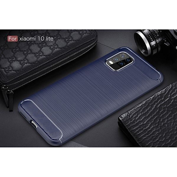 Carbon Flex deksel - Xiaomi Mi 10 Lite 5G - Mørke blå Blue