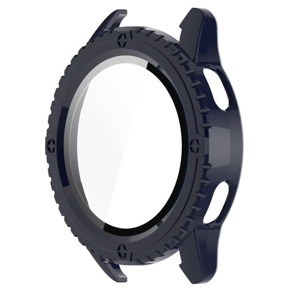 Xiaomi Watch S3 Protective Cover Hard Bump Resistant Watch Case with Tempered Glass Screen Protector - Dark Blue Blå