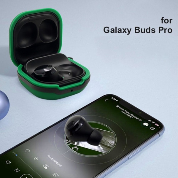 Samsung Galaxy Buds Pro enkelt silikoneetui med spænde - Blå Blue