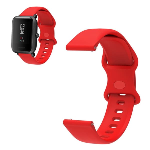 22mm Universal mukava silikoni ranneke - Punainen Red