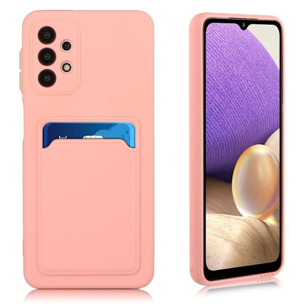 Card Holder Cover til Samsung Galaxy A32 5g - Lyserød Pink