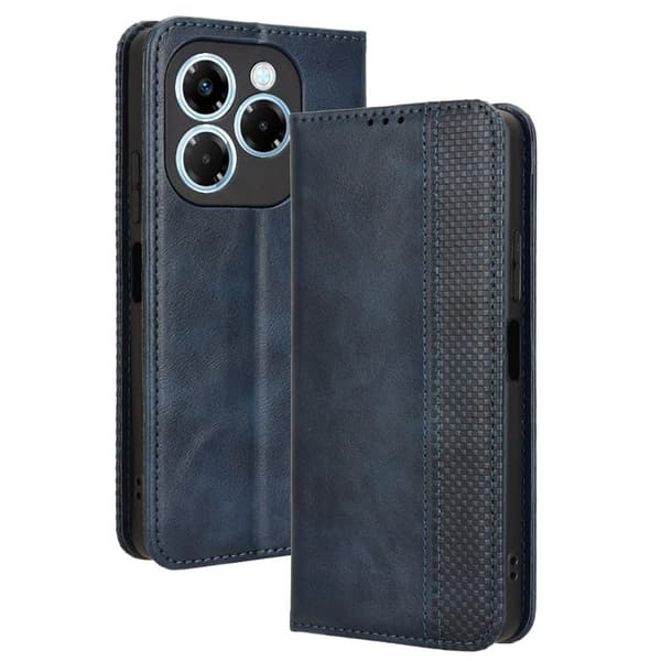 Bofink Vintage läder Infinix Note 40X 5G fodral - Blå Blå