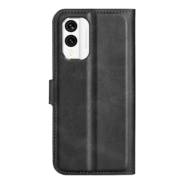 Læderetui med Pung til Nokia X30 - Sort Black