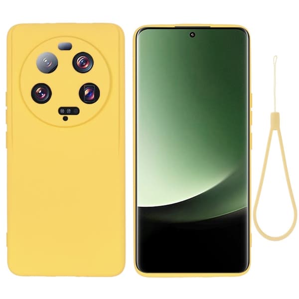 Matt Xiaomi 13 Ultra skal av flytande silikon - Gul Gul