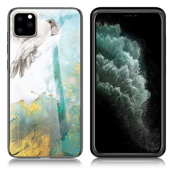 Fantasy Marble iPhone 11 Pro Max kuoret - Lentävä kyyhkynen Multicolor