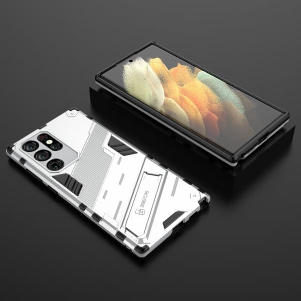 Støtsikkert hybriddeksel for Samsung Galaxy S22 Ultra - Hvit White