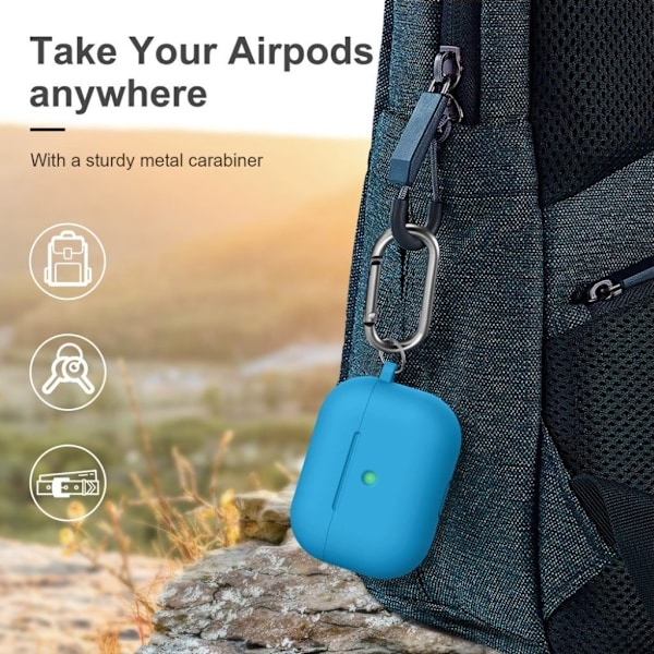 AirPods Pro tjockt silikonfodral - Blå Blå