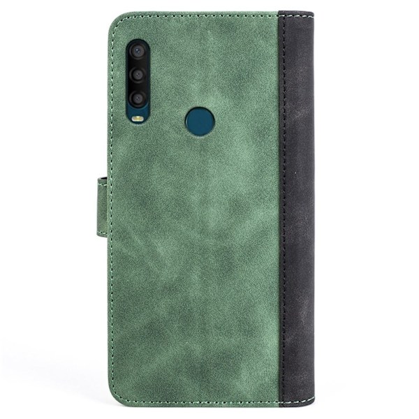 Tvåfärgat Alcatel 1SE (2020) fodral i läder - Grön Grön