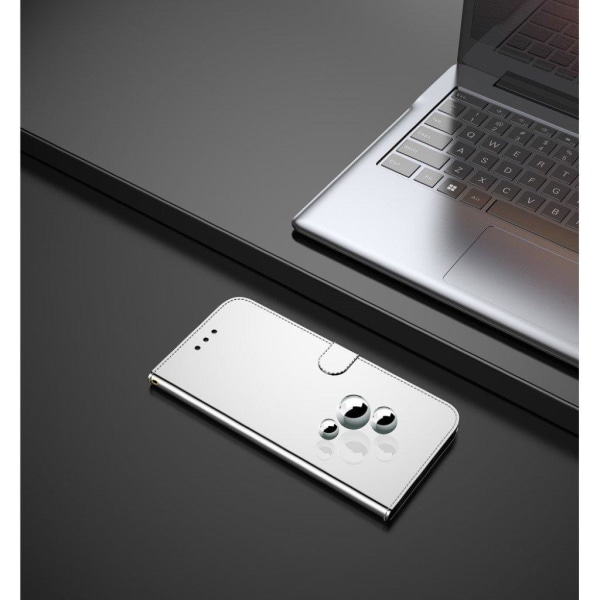 Mirror LG K42 flip case - Silver Silver grey