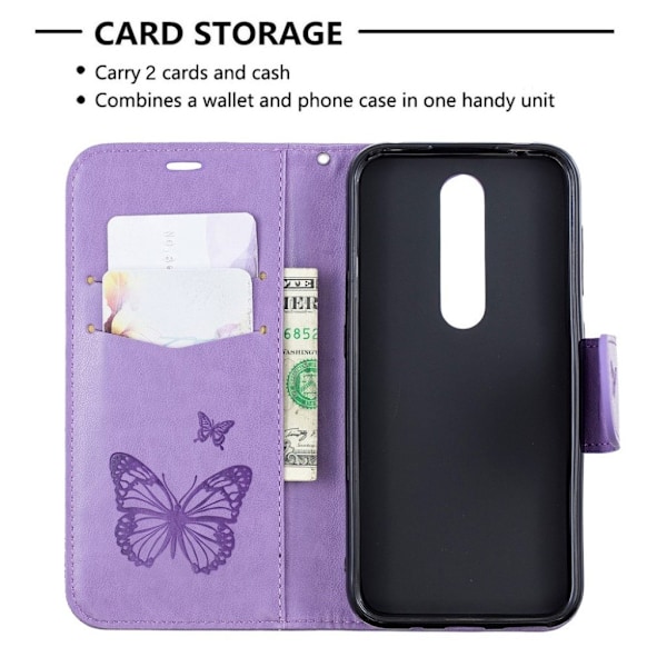 Butterfly Nokia 4.2 veske - Lilla Purple