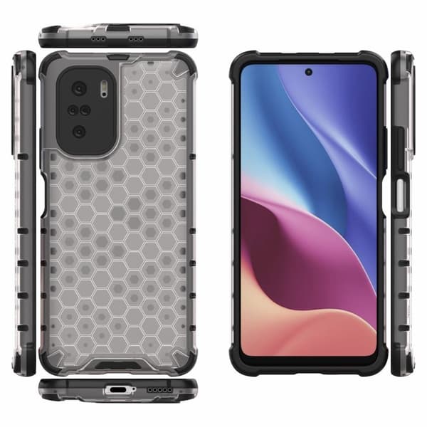 Bofink Honeycomb Xiaomi Redmi K40 / Xiaomi Redmi K40 Pro kotelot - Harmaa Silver grey