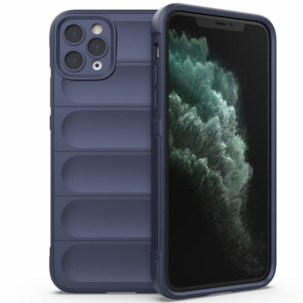 Blødt grebsformet iPhone 11 Pro cover - Mørkeblå Blue