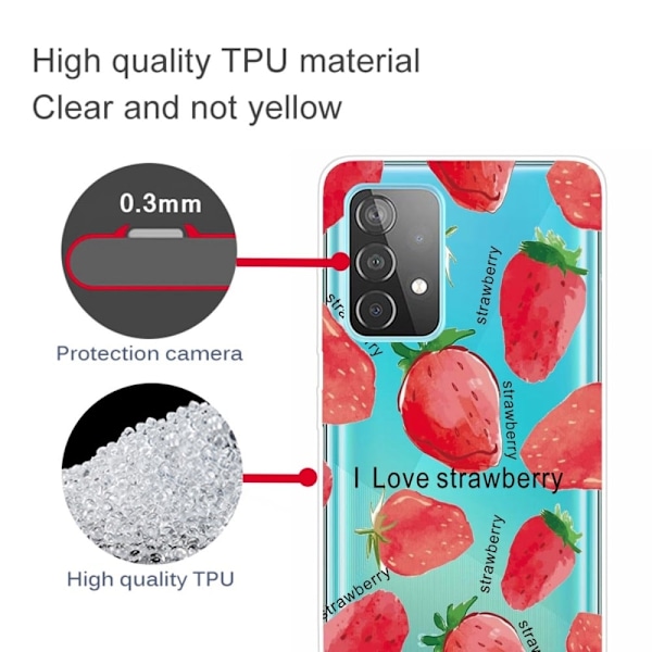 Deco Samsung Galaxy A23 skal - Jordgubbe Rosa