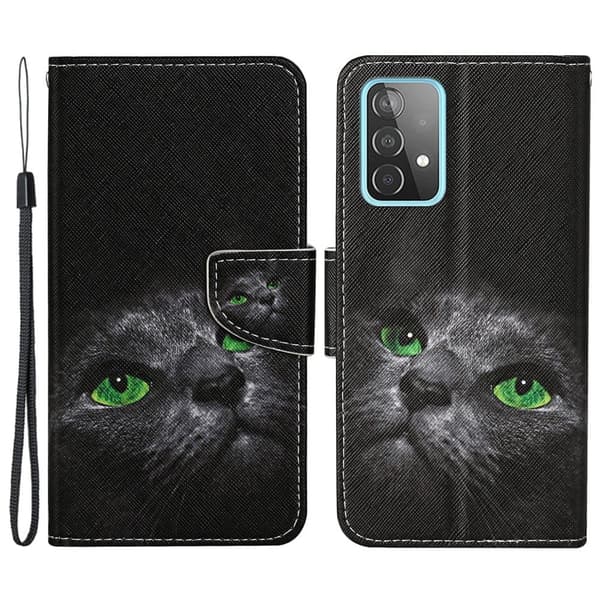 Wonderland Samsung Galaxy A33 5G Flip Etui - Cat's øje Black