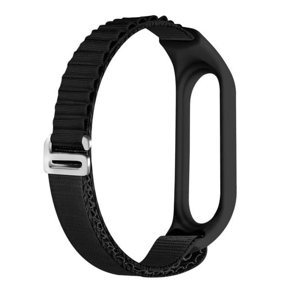 Xiaomi Mi Band 7 / 6 / 5 alpin loop nylon klokkerem - Svart Black