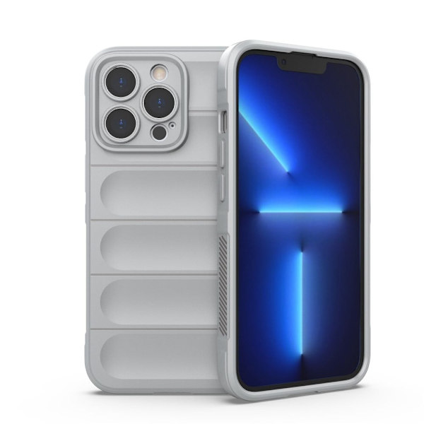 Mjukt greppformat iPhone 13 Pro skal - Silver/Grå Silvergrå