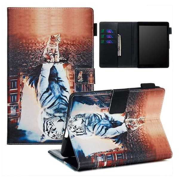 Amazon Kindle Paperwhite 4 (2018) / Kindle Paperwhite mønster flip lær etui - Refleksjon Multicolor
