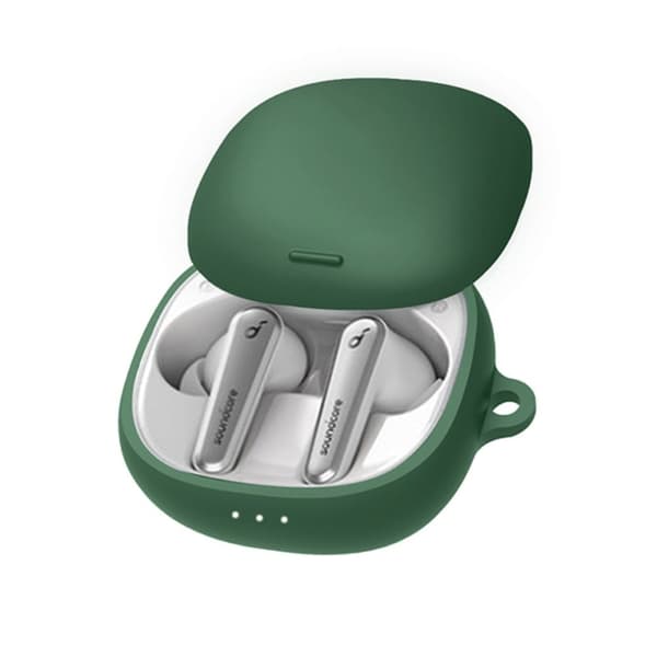 Soundcore Liberty Air 2 Pro silikoneetui med spænde - Sortliggrøn Green