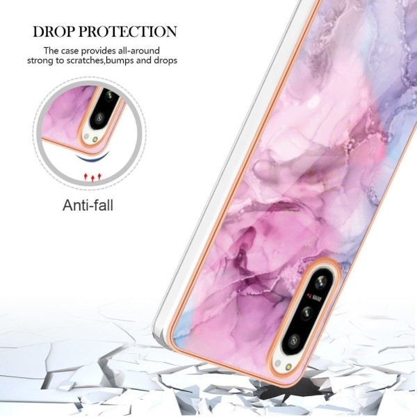 Marble Sony Xperia 5 IV Suojakotelo - Rose Pink
